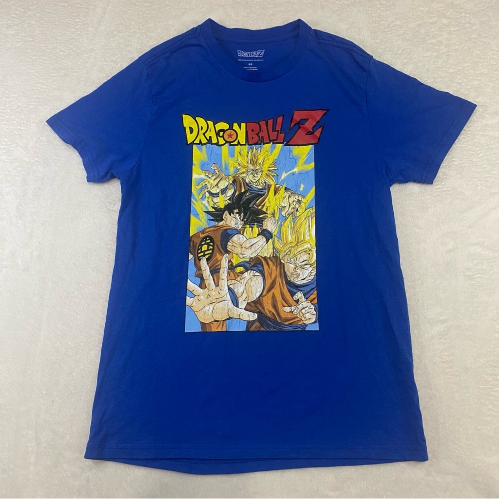 Dragon Ball Z Tee Shirt Blue Size Small Graphic Print